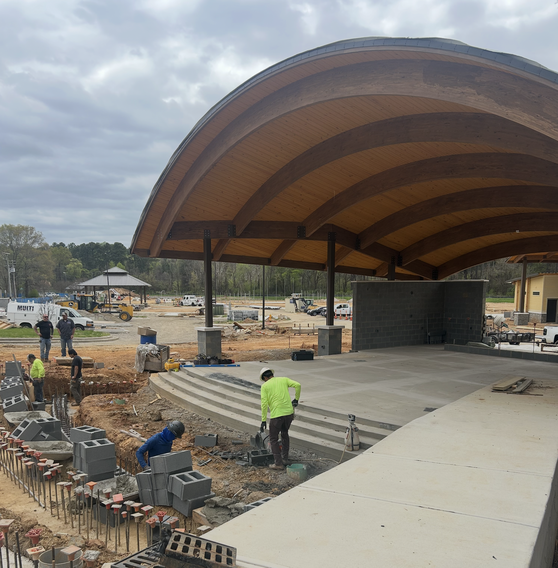 Robert Mathis Amphitheater Construction